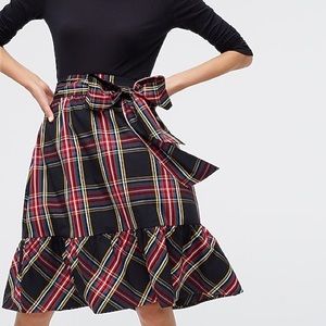 J Crew Plaid Ruffle Wrap Skirt 🥰